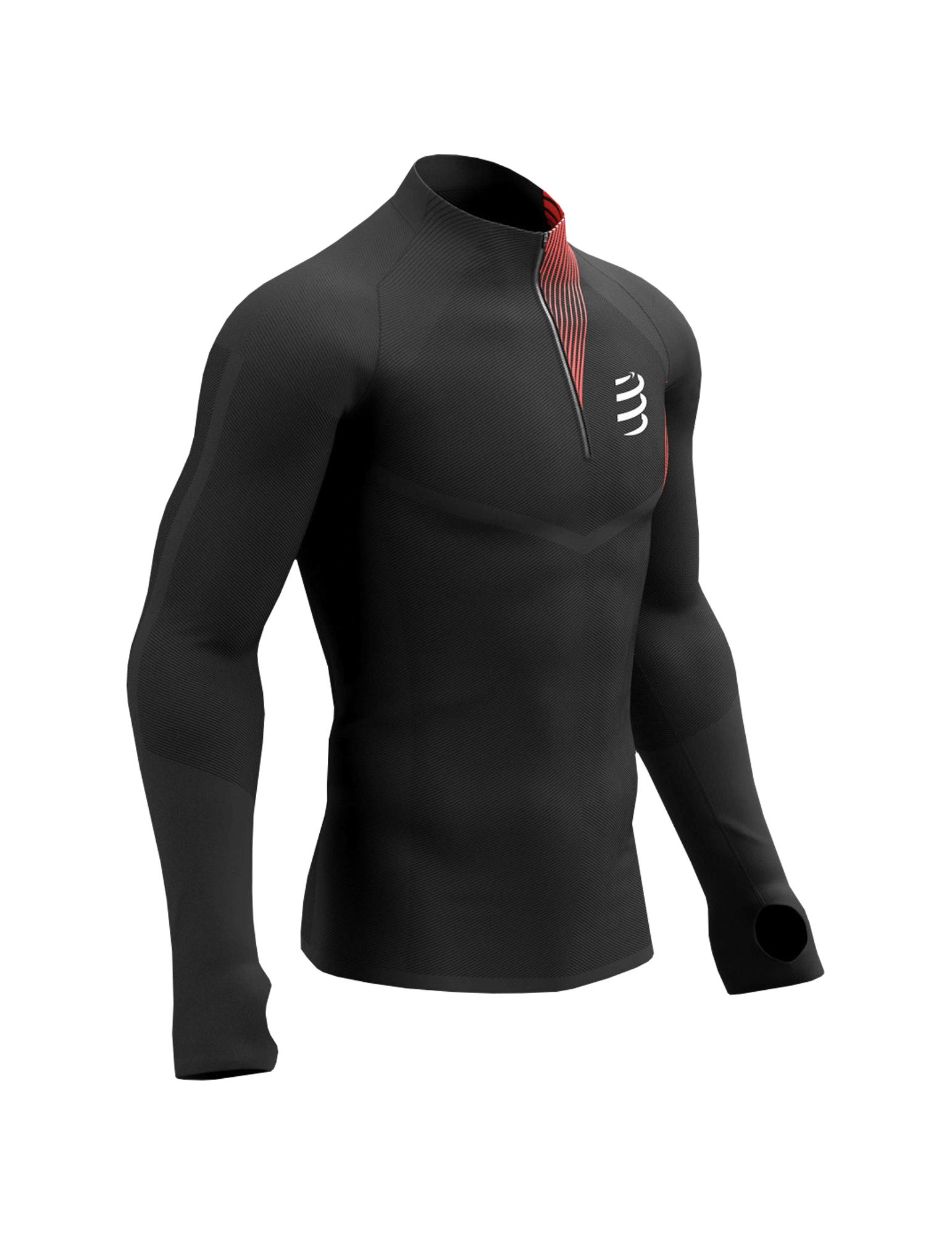 Maglietta da uomo "Winter trail postural" a maniche lunghe Compressport 1 Maglietta uomo Winter trail postural a maniche lunghe Compressport 33806
