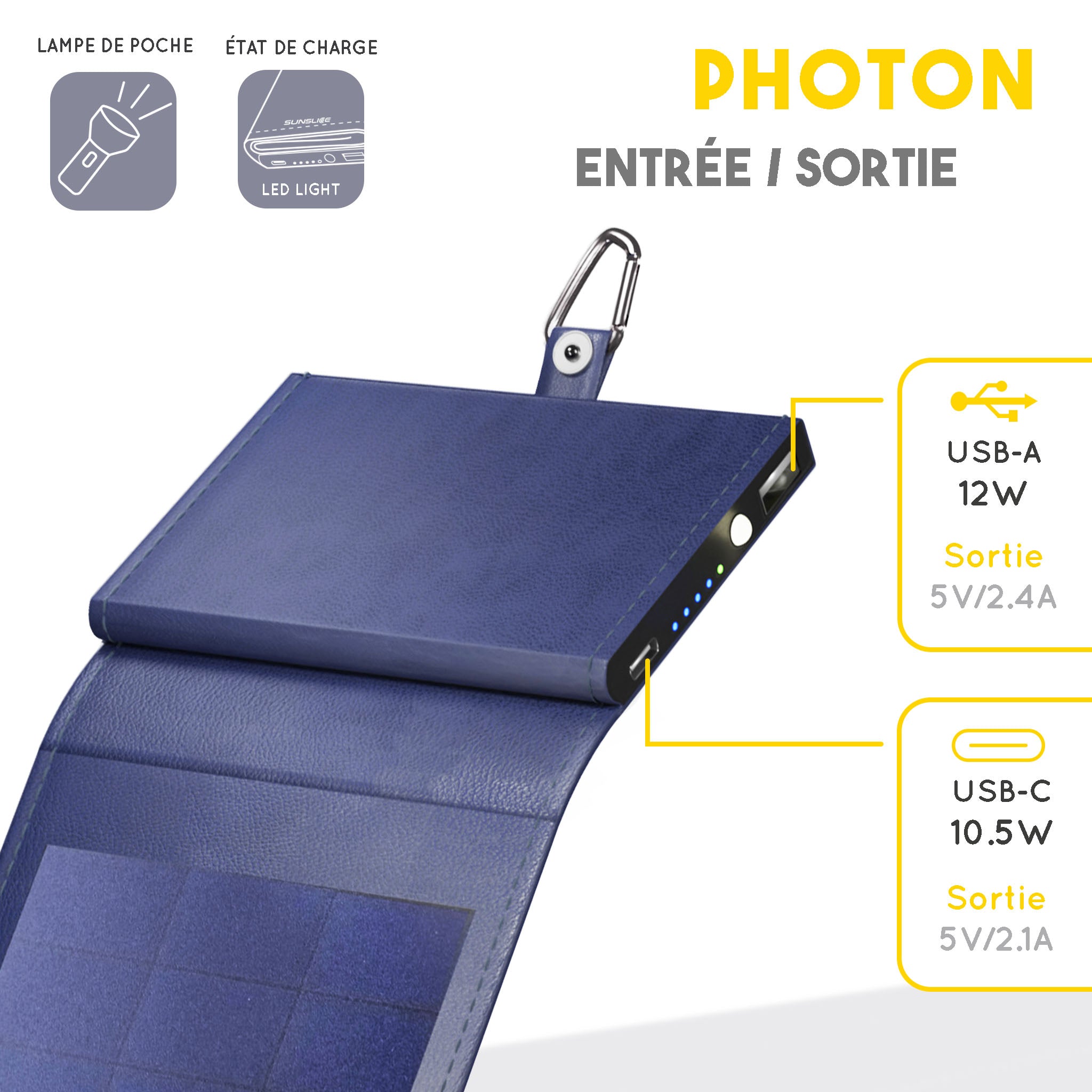 Caricabatterie solare portatile da 4W Sunslice 2 Caricabatterie solare portatile da 4W Sunslice 66484