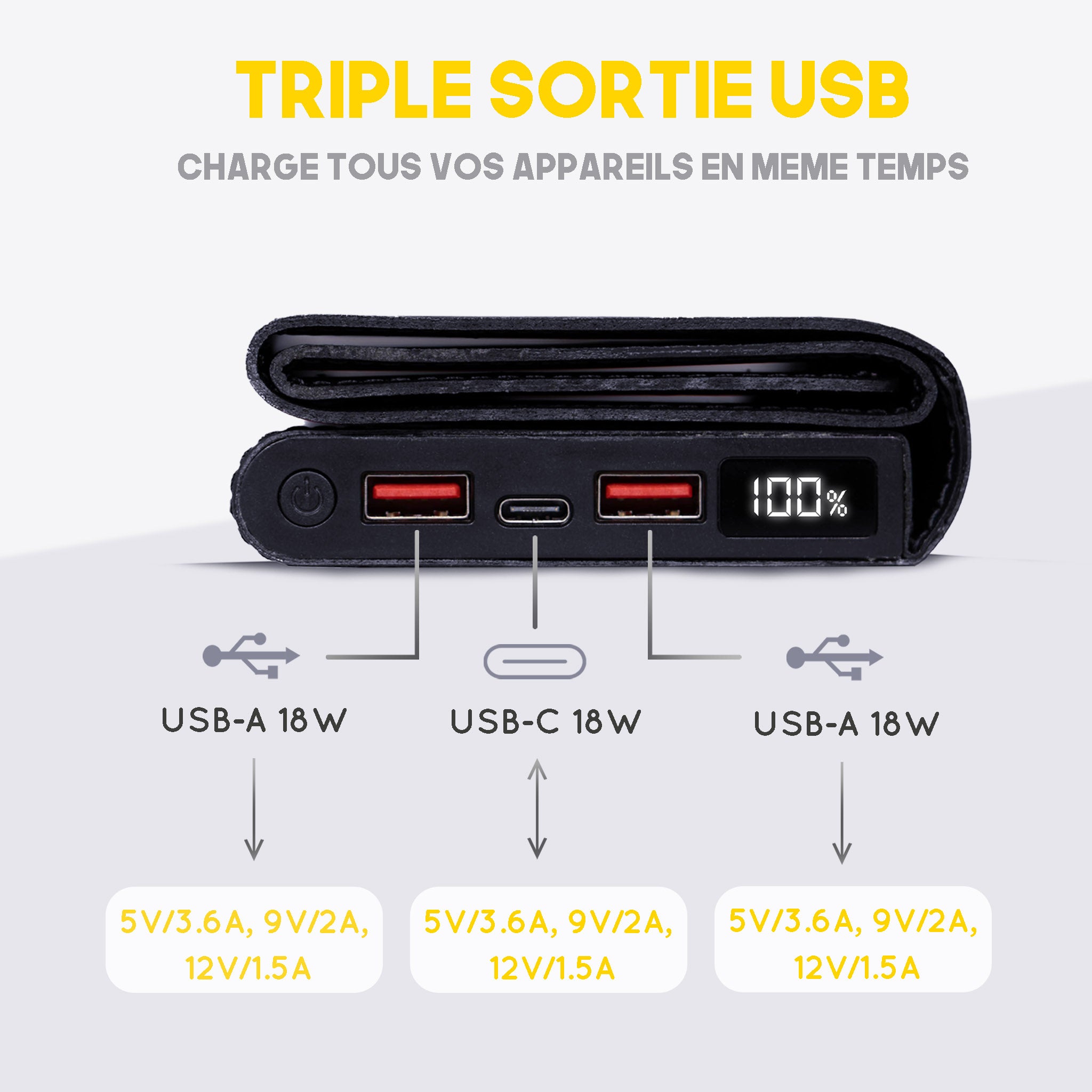 Caricabatterie solare portatile "Electron" 8W Sunslice 2 Caricabatterie solare portatile 8W Electron Sunslice 74154