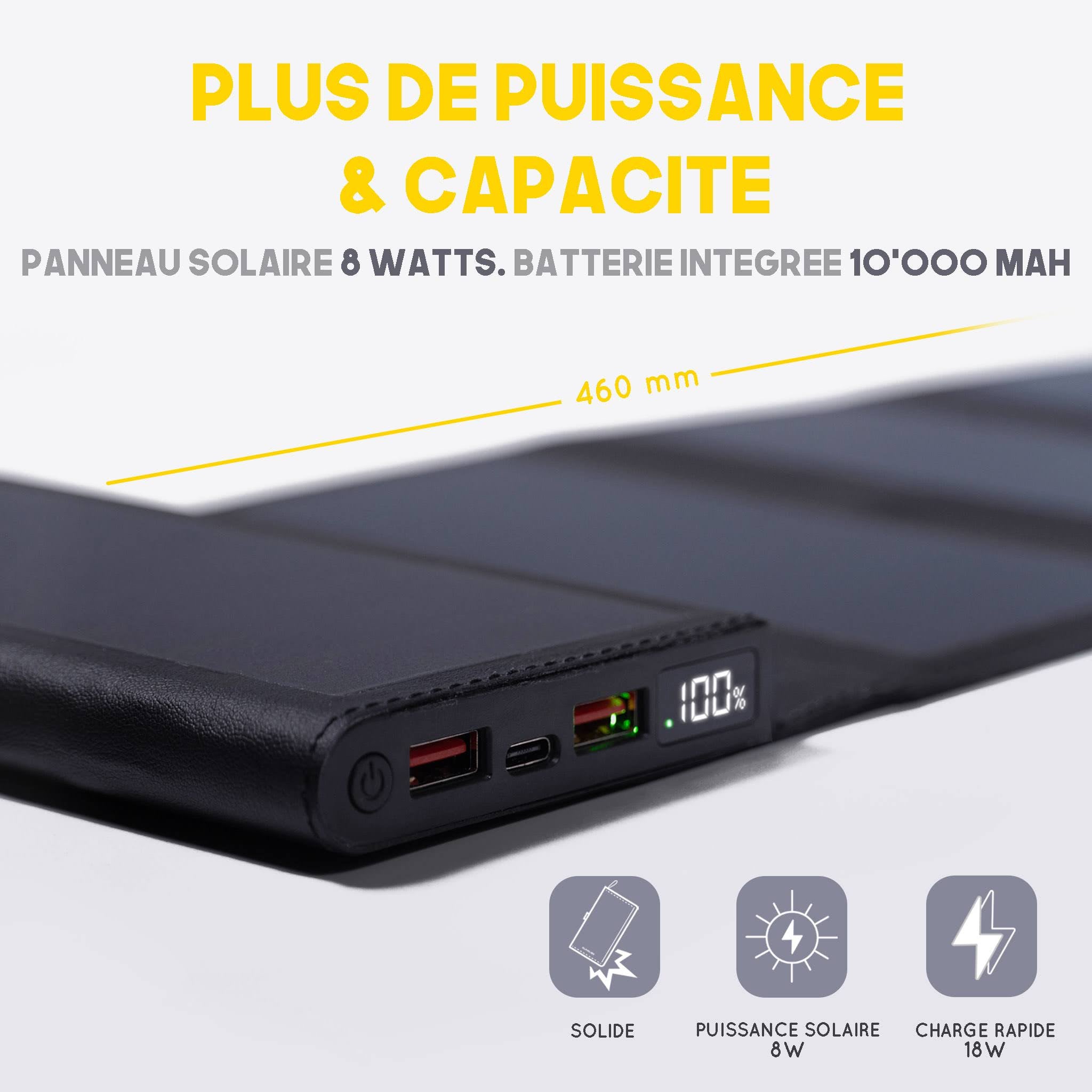 Caricabatterie solare portatile "Electron" 8W Sunslice 3 Caricabatterie solare portatile 8W Electron Sunslice 75794