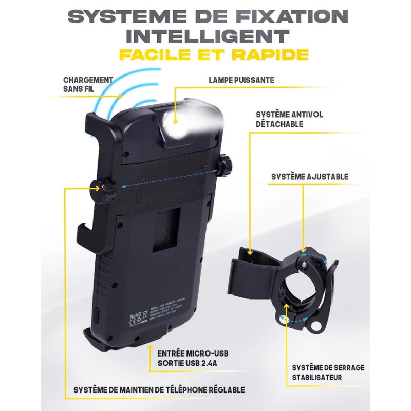 Portabicicletas recargable "Cyclotron 5000mAh" Sunslice 6 Portabicicletas recargable Cyclotron 5000mAh Sunslice 81021