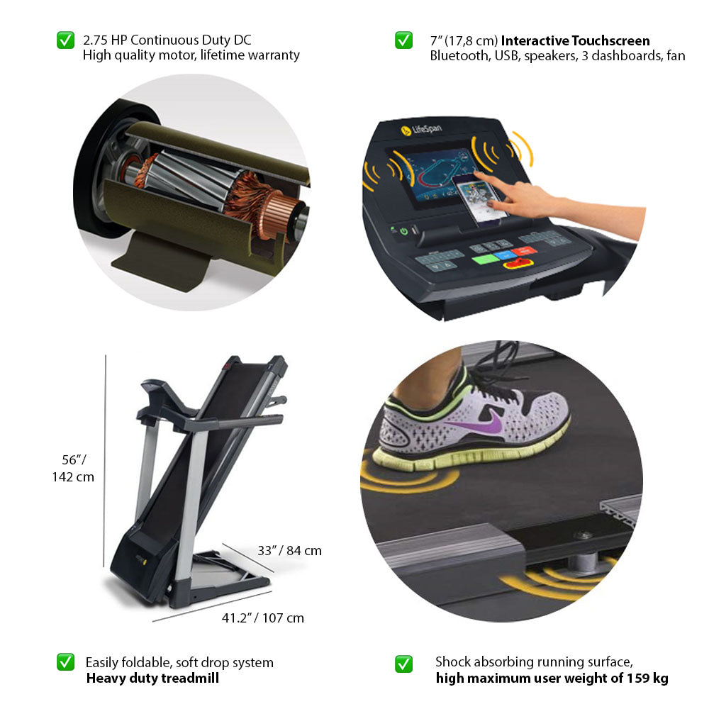 Loopband TR3000iT van LifeSpan Fitness 6 TR3000iT loopband LifeSpan Fitness 39693