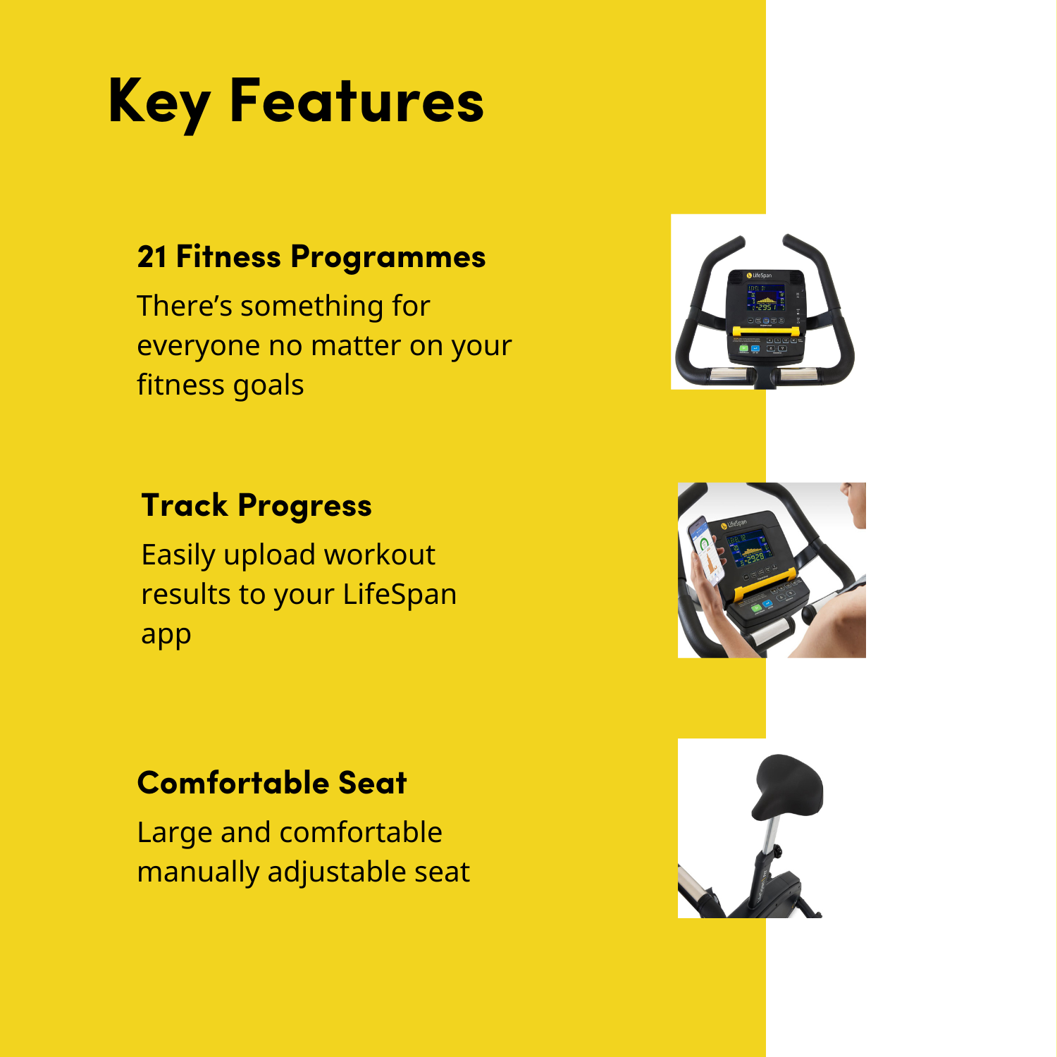 Bicicleta de exercício Hometrainer Upright Bike C3i" LifeSpan Fitness 7 Bicicleta vertical Hometrainer C3i LifeSpan Fitness 22244