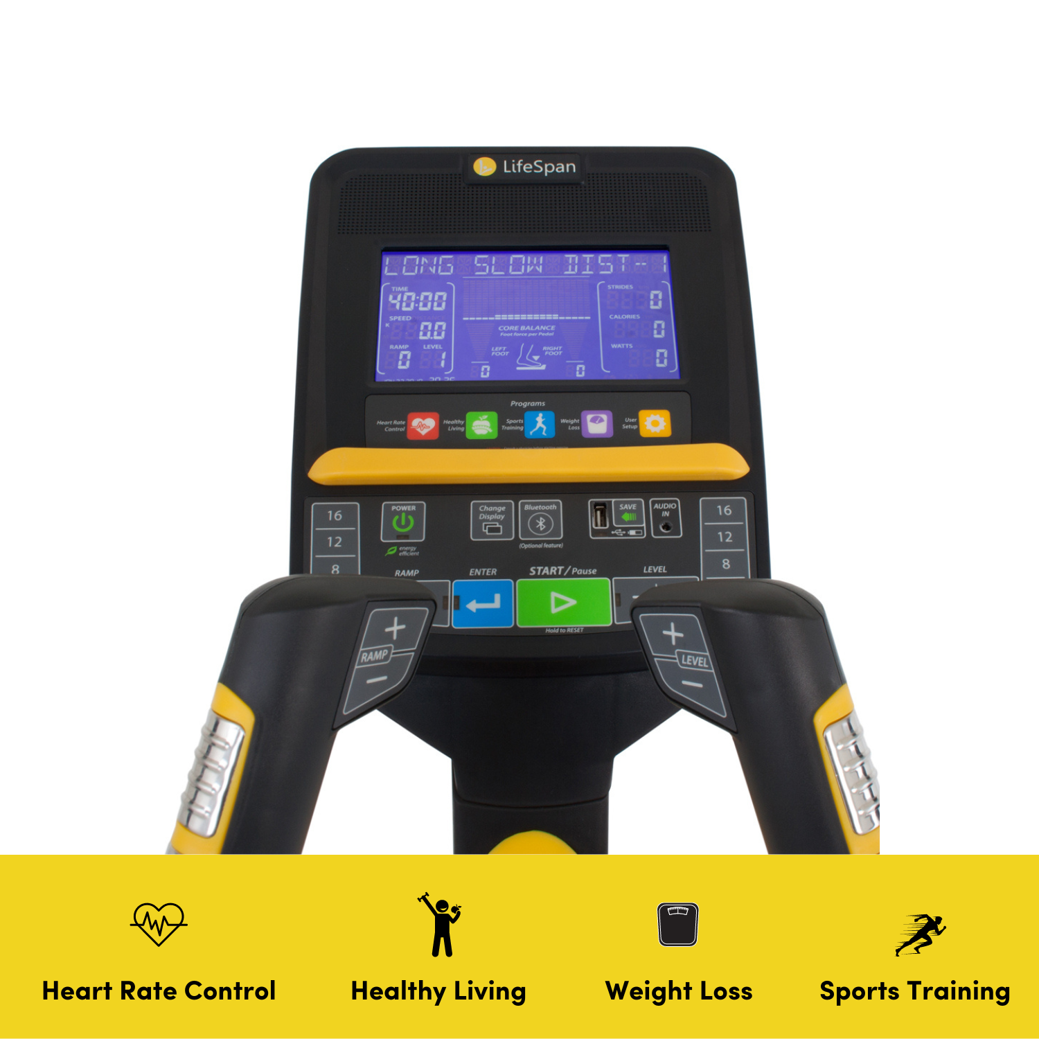 Entrenador elíptico E5i+" entrenador elíptico LifeSpan Fitness 6 Velo elíptico profesional Entrenador elíptico E5i Autogenerador LifeSpan Fitness 26574