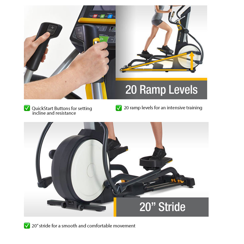 Elliptical Cross trainer E3i+" elliptical trainer LifeSpan Fitness 5 Velo elliptique semi professionnel Elliptical Cross trainer E3i LifeSpan Fitness 85087