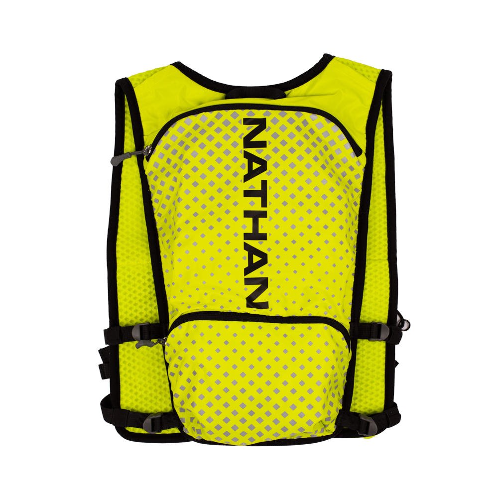 QuickStart 2.0" reflective 4L trail vest Nathan 2 Nathan QuickStart 2.0 4L reflective trail hydration vest 35478