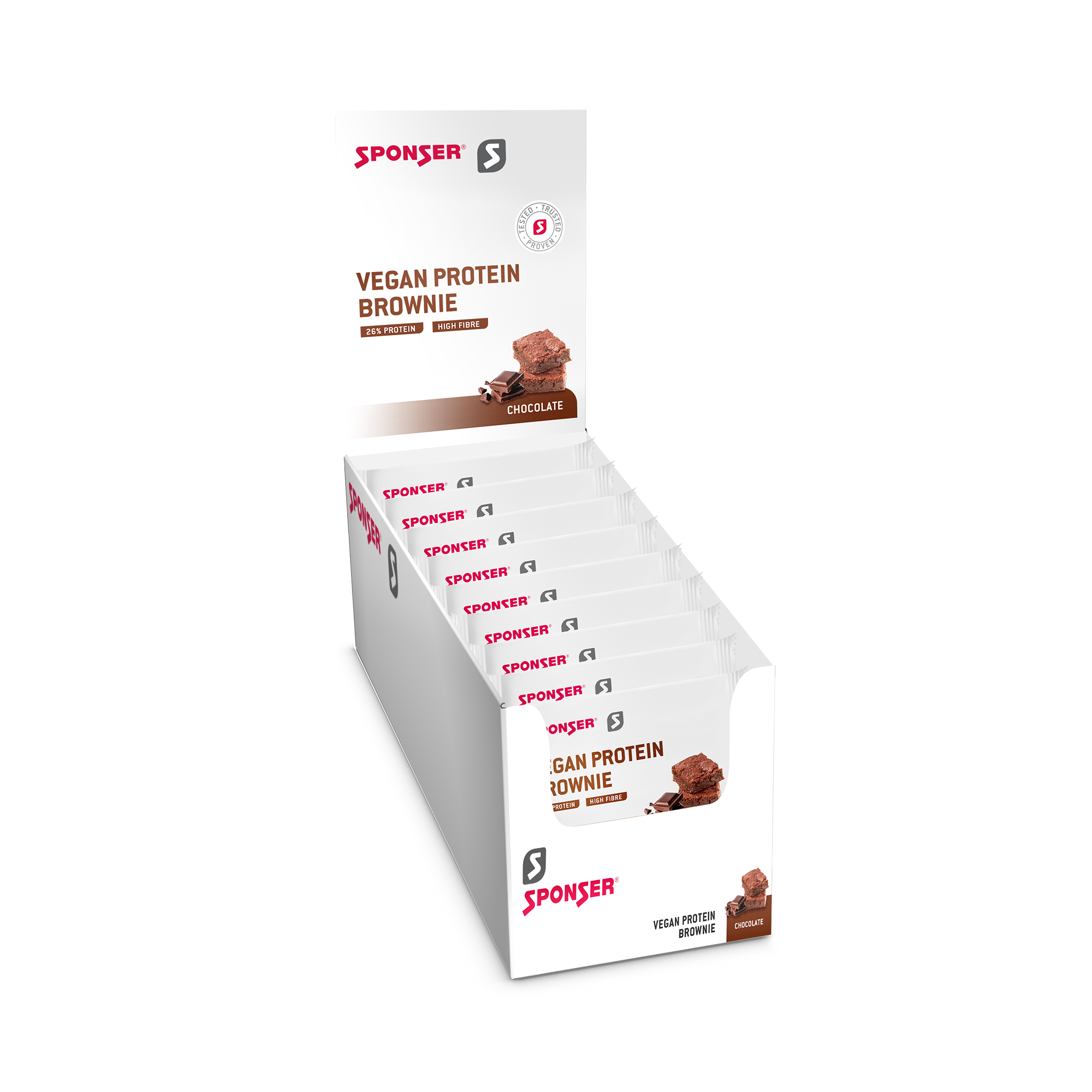 Vegan Protein Brownie 50g Sponser (lot de 12) 1 Vegan Protein Brownie 50g Sponsor lot de 12 69840