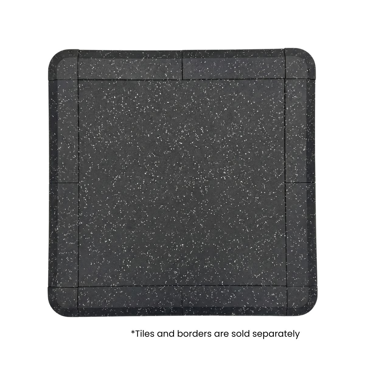 Borda de canto para pavimento de borracha 100x100x2cm GladiatorFit - Image 2