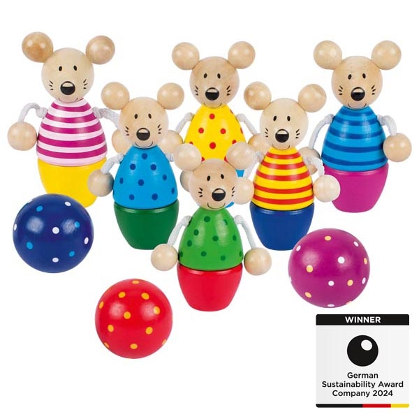 Speedy Mouse bowling spel Goki 1 Goki Bowling spel Speedy muis 56055