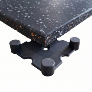 Rubberen vloer 100x100x2 cm voor binnen en buiten “Connect” GladiatorFit 2 Sol en caoutchouc 100x100x2cm interieur et exterieur Connect GladiatorFit 2