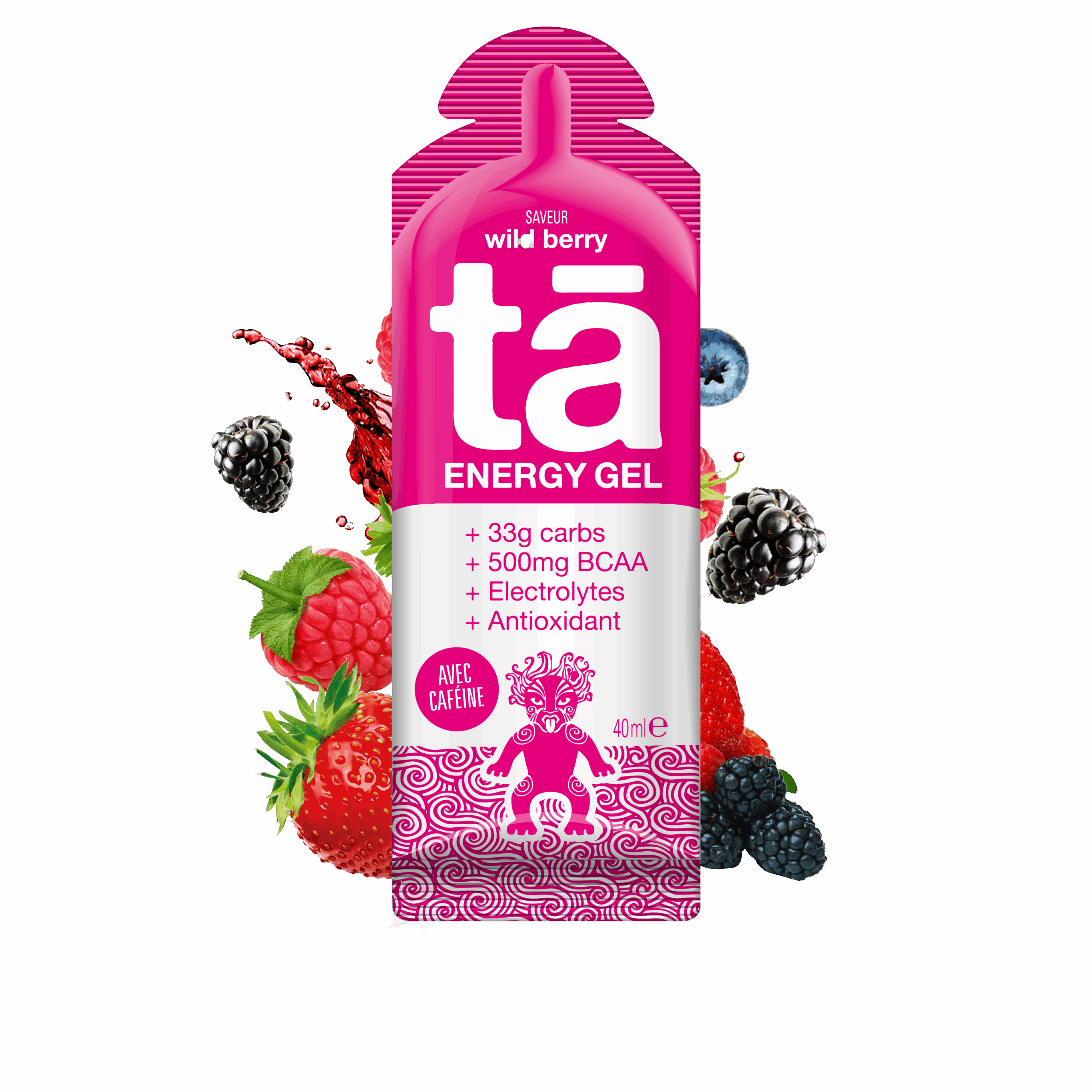 Ta Energy Géis energéticos com cafeína 40ml embalagem de 24 41903