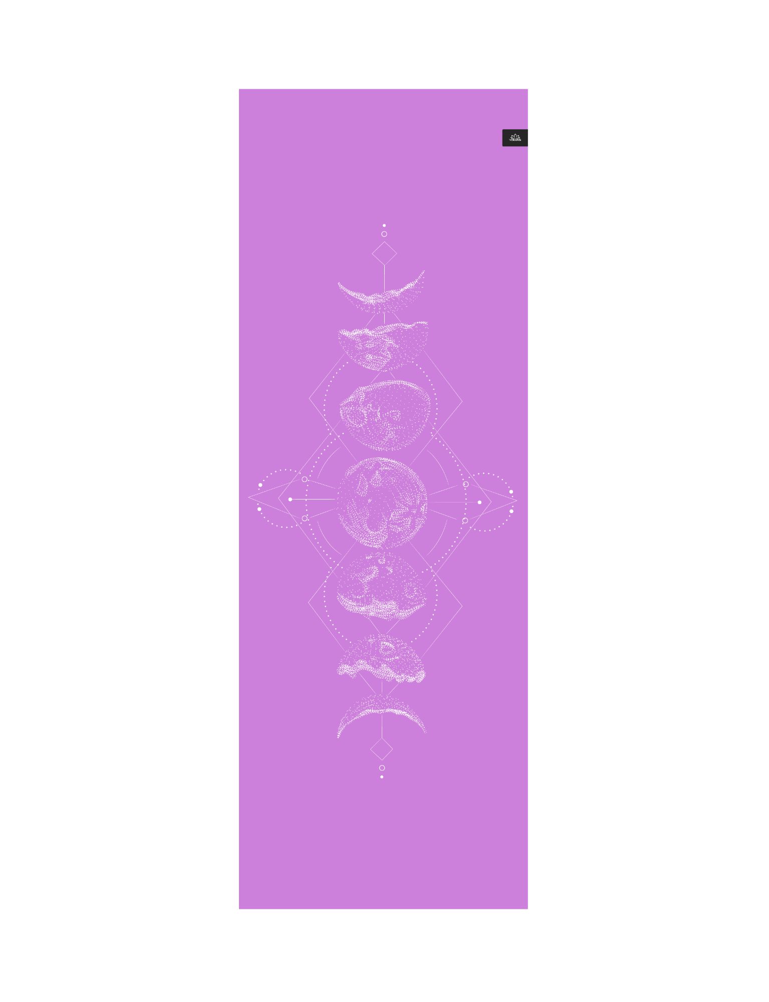 Yogamat "Maan" 183x61x0,4cm Yoggys 1 afbeelding0