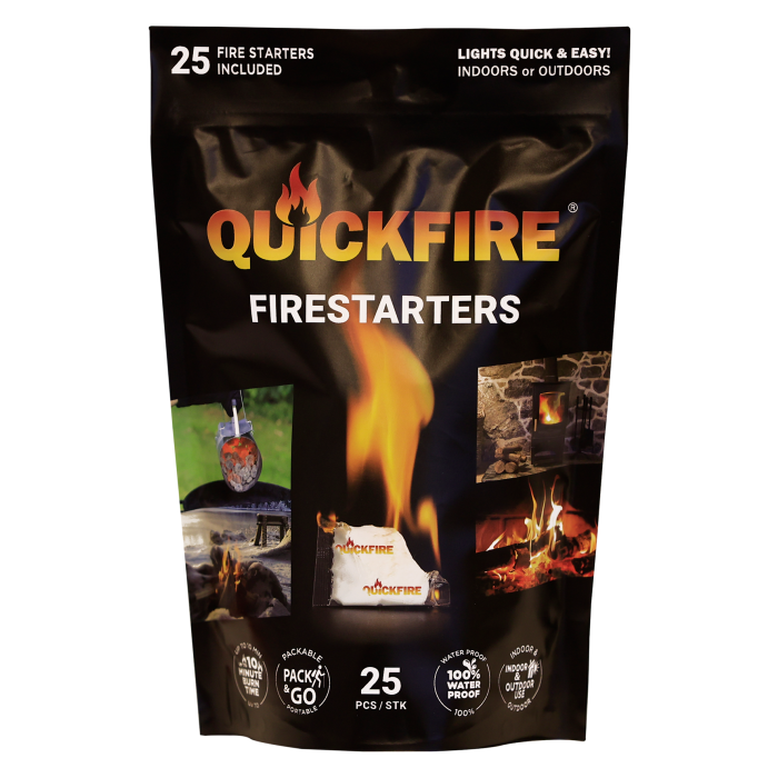 QuickFire Avviamento al fuoco (confezione da 25 pezzi) 1 QuickFire Confezione di 25 starter per il fuoco 65609