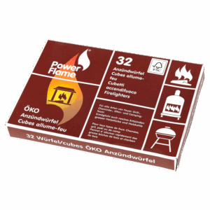 Rape-wood firelighting cubes Powerflame (batch of 32) 3 Rape wood firelighting cubes Powerflame lot of 32 12582