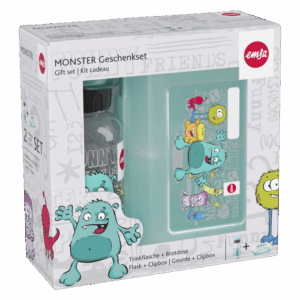 Garrafa de água e caixa de snacks "Kids Monstre Emsa 6 Emsa Biberão e caixa de snacks Monstre para crianças 44119