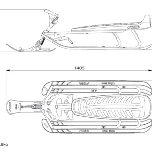 Schlitten "Snowracer King Size". Stiga 10 Schlitten Snowracer King Size Stiga 1490