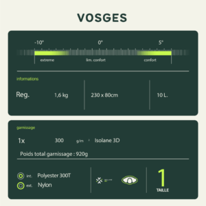 Saco-cama "Vosges Wilsa 10 Wilsa Saco de dormir Vosges 85987