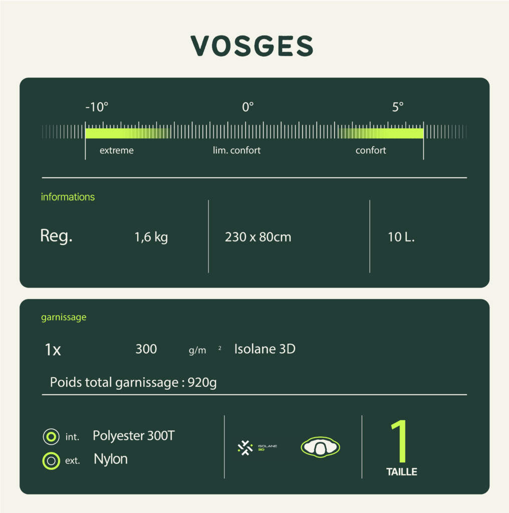 Saco-cama "Vosges Wilsa 5 Wilsa Saco de dormir Vosges 85987