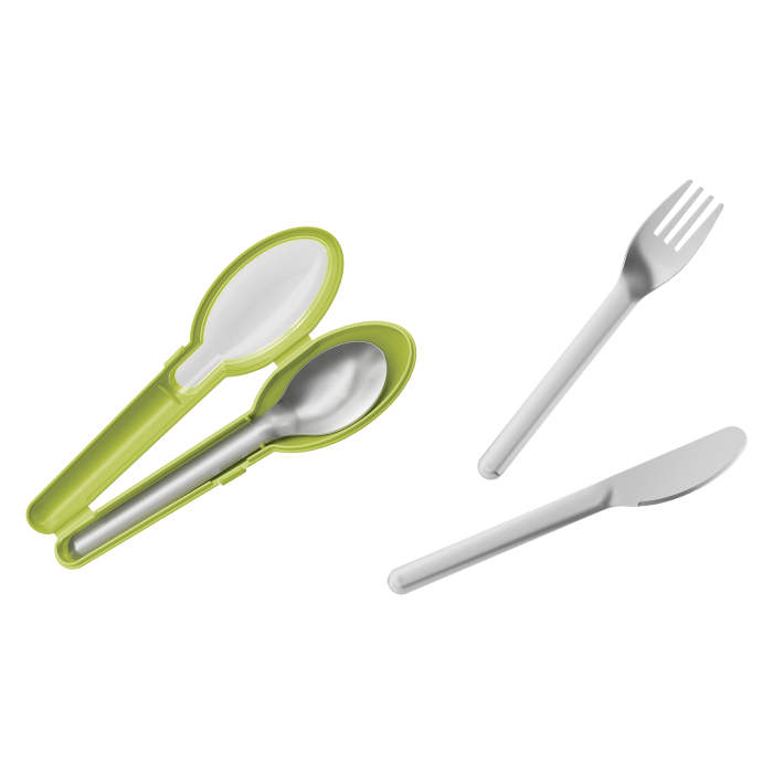 Emsa Set van 3 Clip Go campingbesteksets 12592