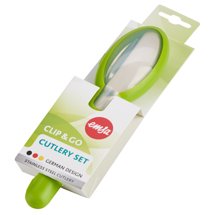 Emsa Set van 3 Clip Go camping besteksets 29873
