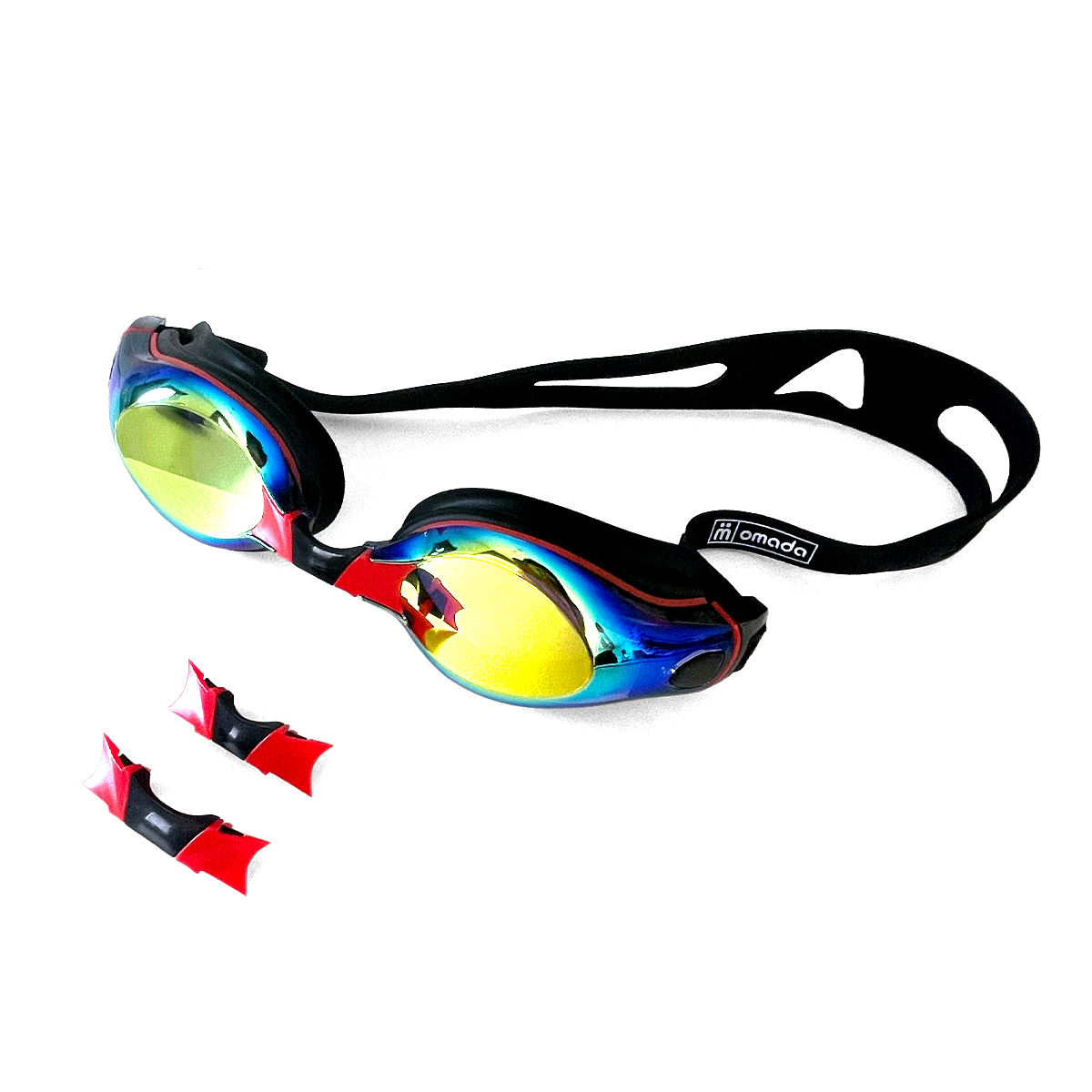 Lunettes de natation Adulte effet miroir doré Omada – Image 4