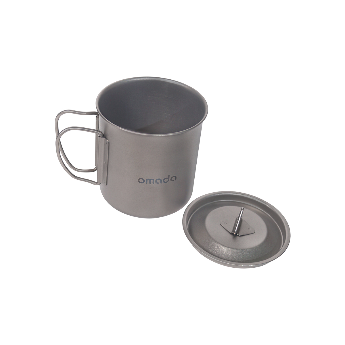 Titan camping mok met deksel en tas 400ml Omada 3 Titan camping mok met deksel en tas 400ml Omada - Afbeelding 3
