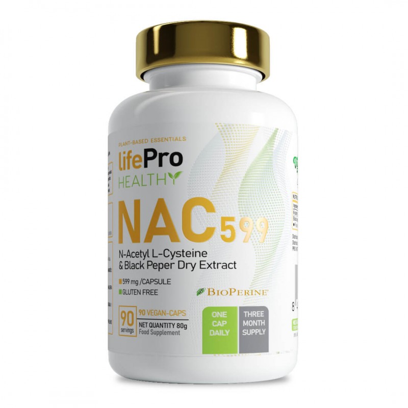 Nac 90 Vegancaps 599mg Life Pro – Image 1