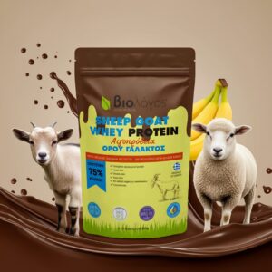 Whey chèvre brebis banane choco 500g Biologos - Thumbnail Image 4