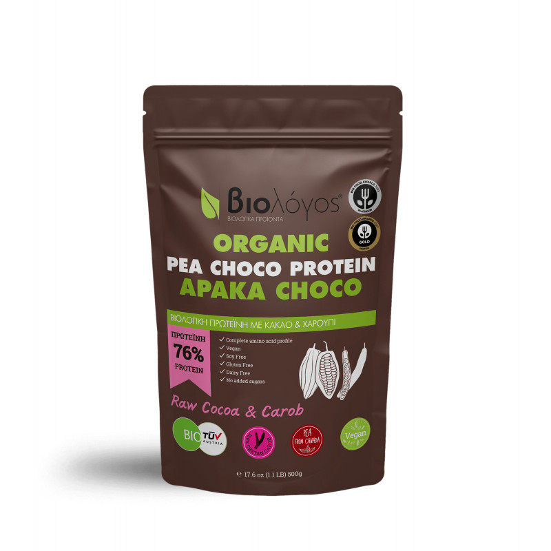 Choco-erwtenproteïne 500 g Biologos 1 Choco-erwtenproteïne 500 g Biologos