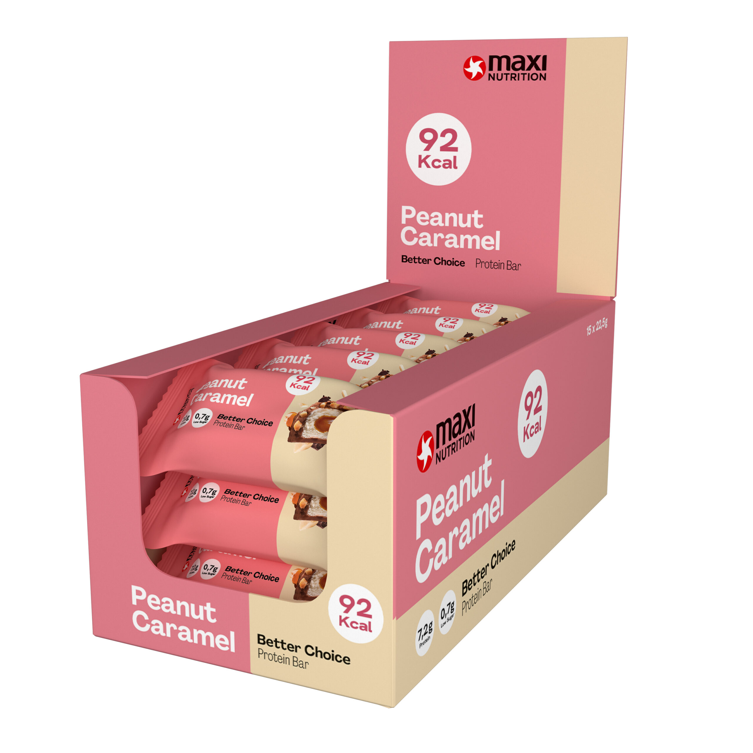 Barretta proteica "Better Choice" Maxi Nutrition (confezione da 15) - Arachidi al caramello | Scadenza imminente 1 Barretta proteica "Better Choice" Maxi Nutrition (confezione da 15) - Arachidi al caramello | Scadenza imminente