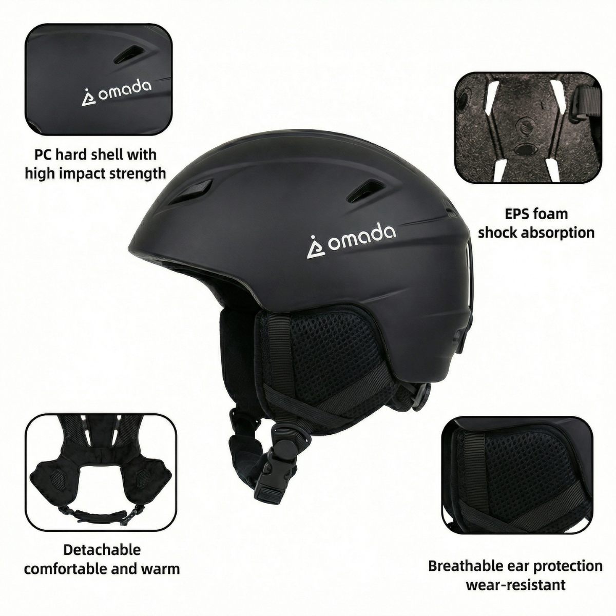 Casco de esquí y snowboard Omada para adultos y niños 8 Casco de esquí y snowboard Omada para adultos y niños - Imagen 8