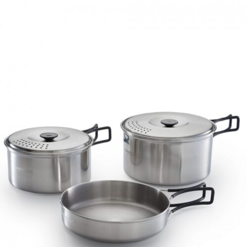 Roestvrijstalen koekenpan en steelpannenset "Camping Cook Kit" Campingaz | Seconde Vie