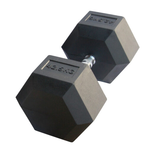 Manubrio in gomma "Hex Dumbbell" GladiatorFit - 42,5 KG | Seconde Vie