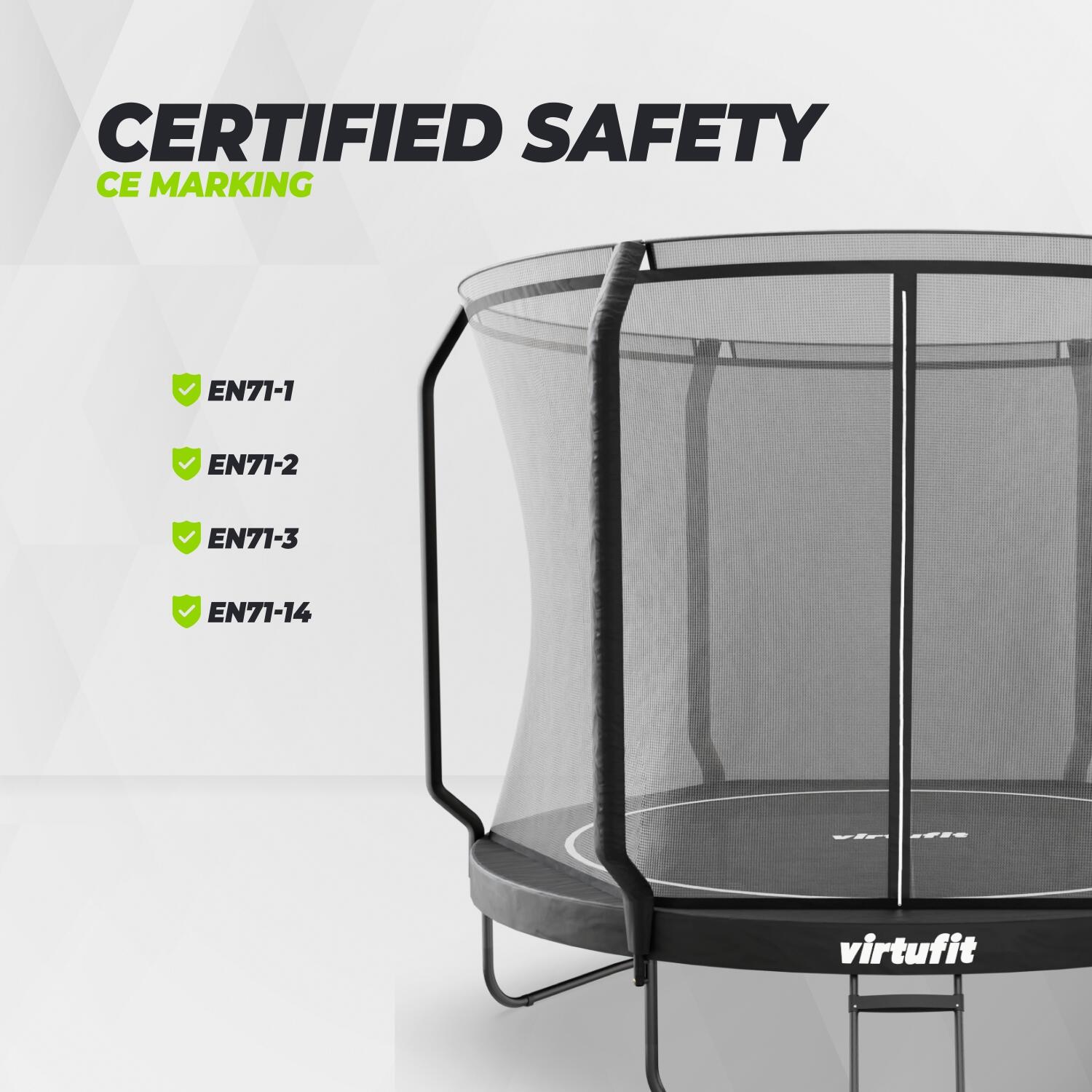 Premium-Trampolin rund mit Sicherheitsnetz VirtuFit 6 Premium-Trampolin rund mit Sicherheitsnetz VirtuFit – Bild 6