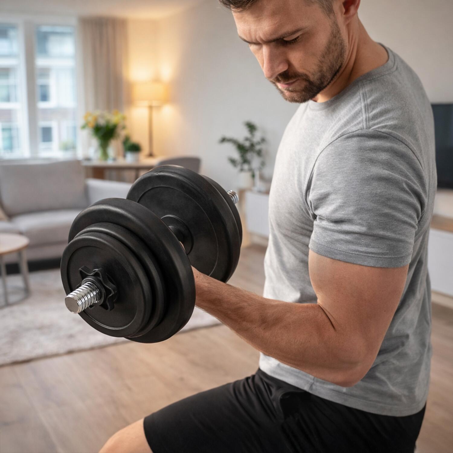 Verstelbare vinyl halterset 2x14kg VirtuFit - Afbeelding 2