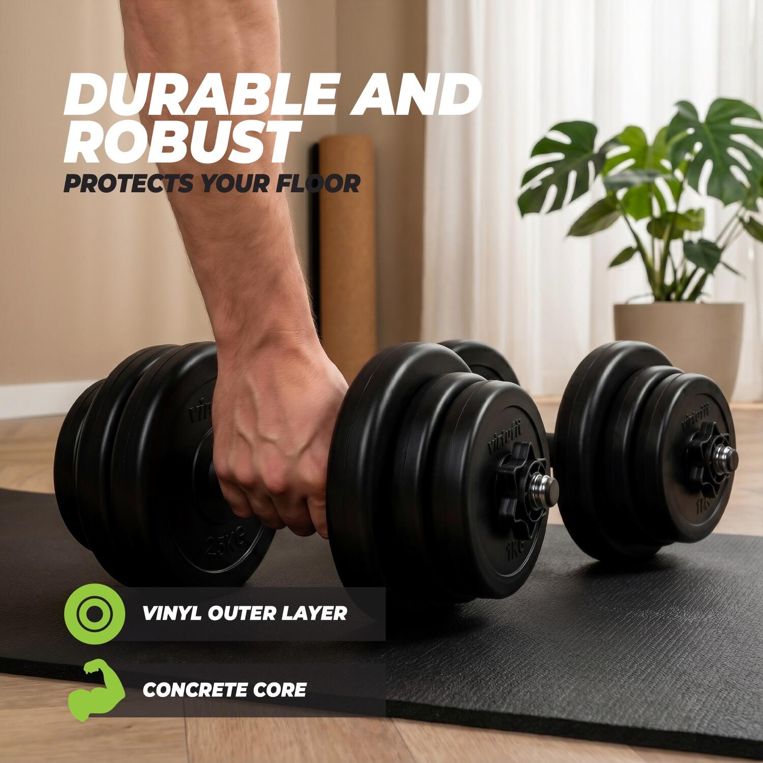 Adjustable dumbbells vinyl 15kg VirtuFit 4 Adjustable dumbbells vinyl 15kg VirtuFit - Image 4