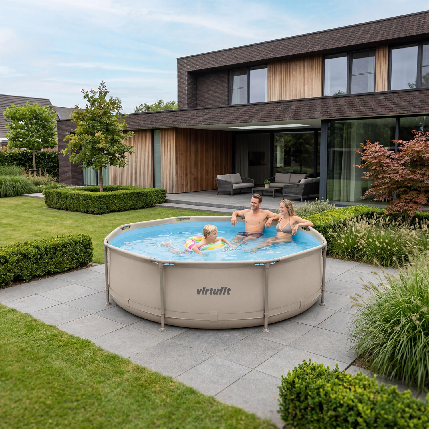 Piscine ronde Ø244 x 76 cm avec pompe à filtre VirtuFit – Image 2
