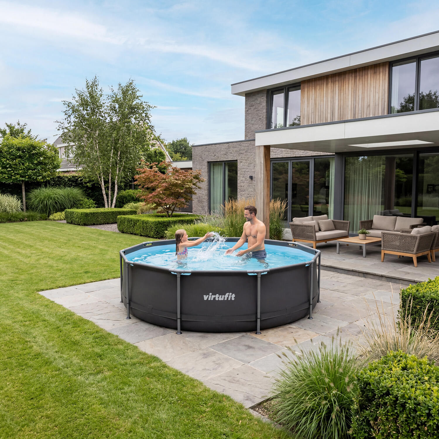 Piscine ronde Ø244 x 76 cm avec pompe à filtre VirtuFit – Image 6