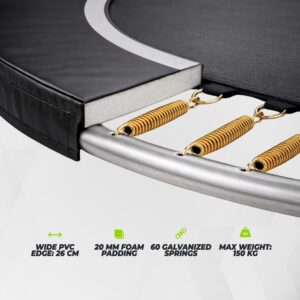 Premium-Trampolin rund mit Sicherheitsnetz VirtuFit 10 Premium-Trampolin rund mit Sicherheitsnetz VirtuFit - Thumbnail Image 4