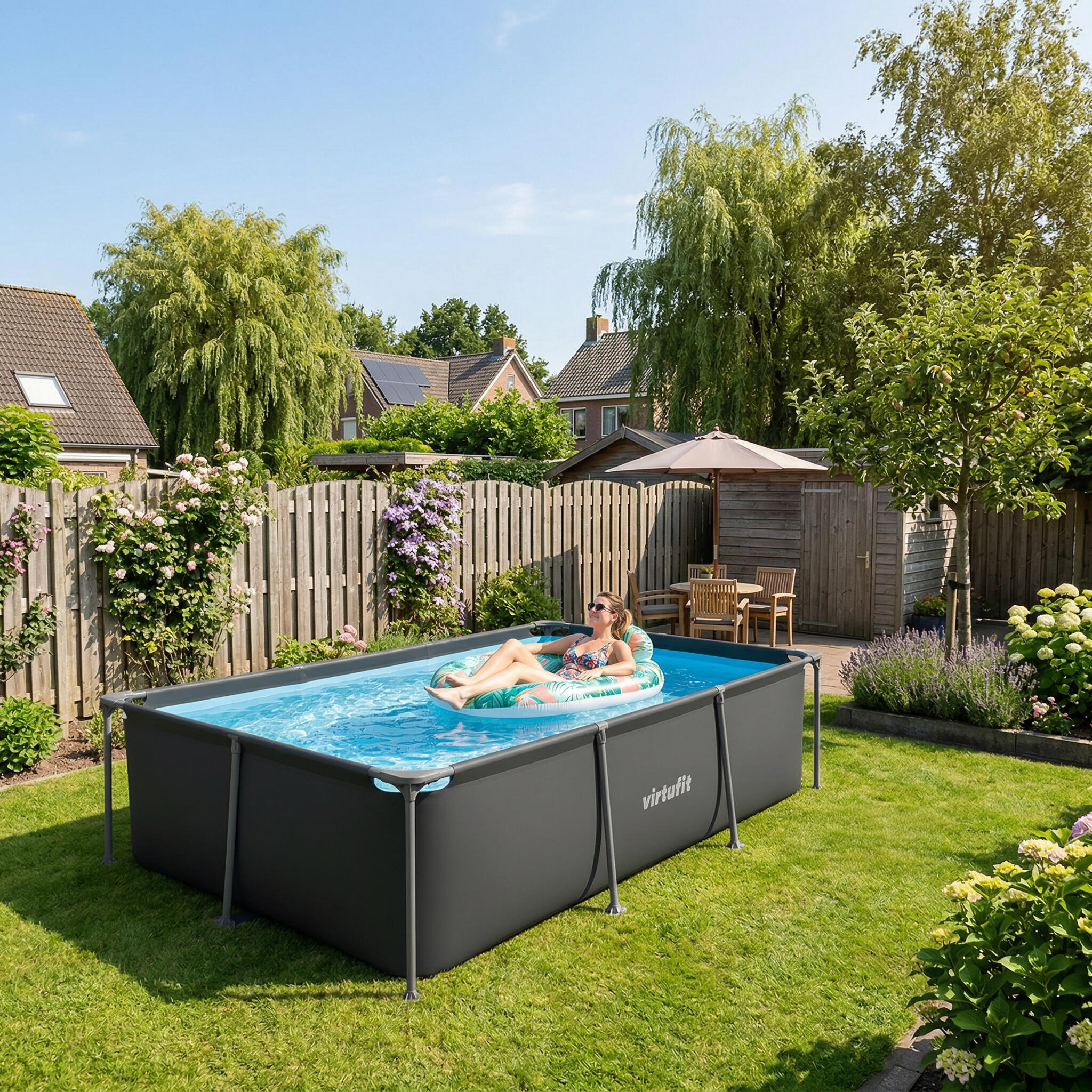 Piscine rectangle 260x180x66cm avec pompe à filtre VirtuFit 4 Piscine rectangle 260x180x66cm avec pompe à filtre VirtuFit – Image 4