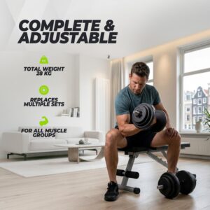 Verstelbare vinyl halterset 2x14kg VirtuFit - Thumbnail Image 4