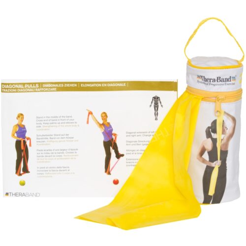 Elastische trainingsband 2,5 m TheraBand - Geel | Seconde Vie