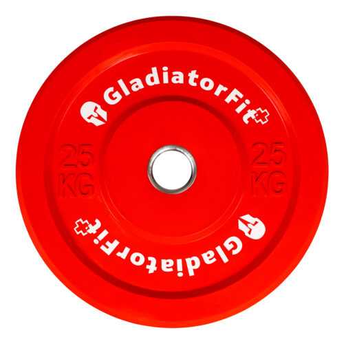 Olympische rubberen schijf "Bumper Plate" Ø 51 mm GladiatorFit - 25 kg | Seconde Vie