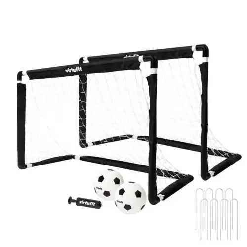 Kindervoetbaldoelen met bal en pomp 92x64cm VirtuFit