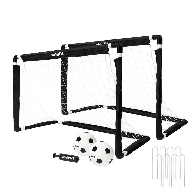 Portería de fútbol infantil con balón y bomba 92x64cm VirtuFit 1 Portería de fútbol infantil con balón y bomba 92x64cm VirtuFit - Imagen 1