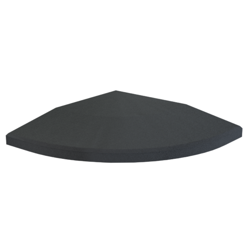 Hoekprofiel voor rubberen vloertegels 20x20x2 cm Flow Fitness