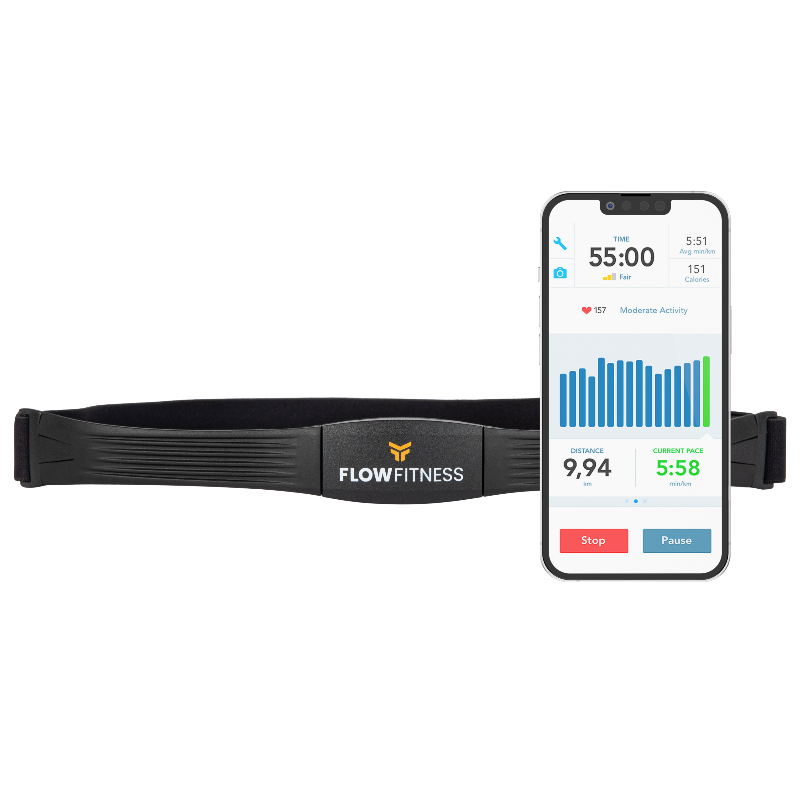 Cinturón cardio con monitor de frecuencia cardíaca Bluetooth de Flow Fitness 3 Cinturón cardio con monitor de frecuencia cardíaca Bluetooth de Flow Fitness - Imagen 3