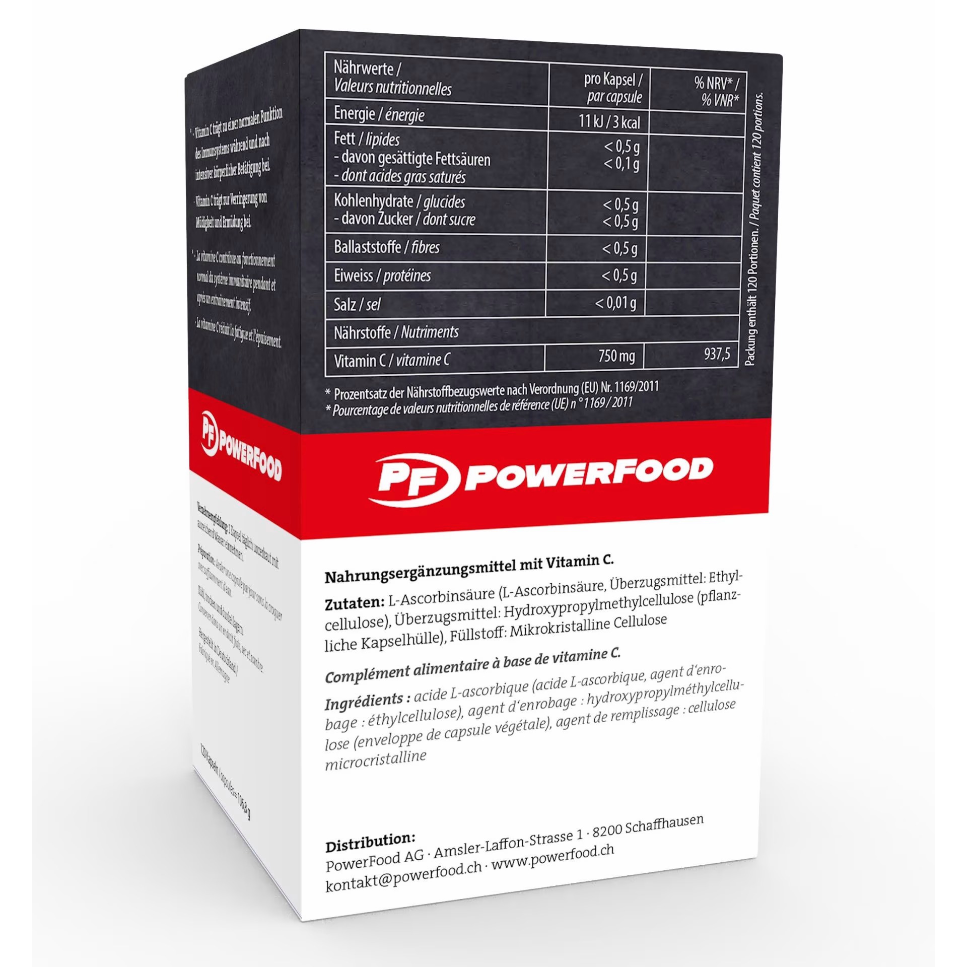 Vitamine C met langdurige afgifte "Neutral" 120 capsules Powerfood One 2 Vitamine C met langdurige afgifte "Neutral" 120 capsules Powerfood One - Afbeelding 2