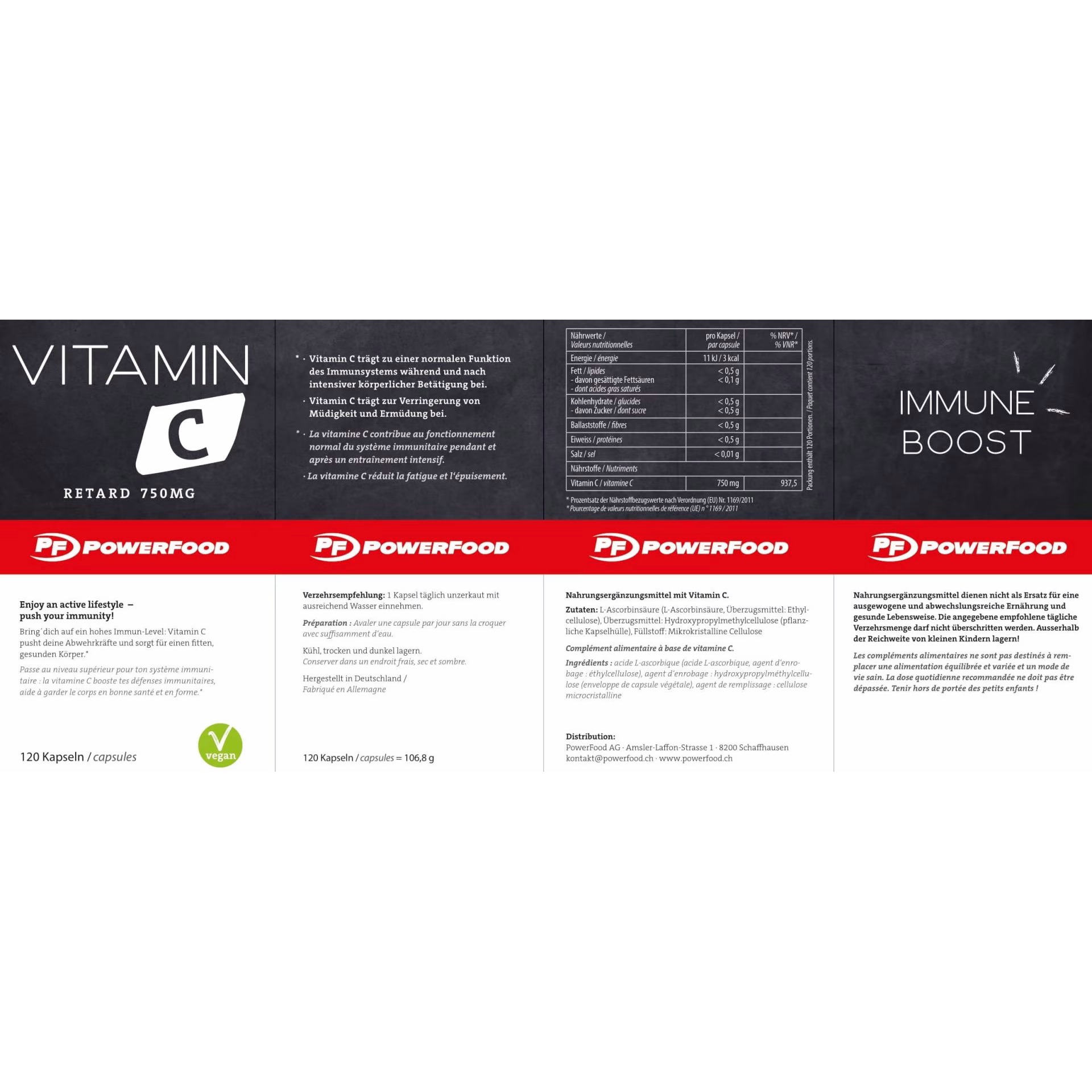 Vitamine C met langdurige afgifte "Neutral" 120 capsules Powerfood One 3 Vitamine C met langdurige afgifte "Neutral" 120 capsules Powerfood One - Afbeelding 3