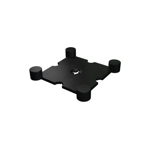 Witte verbindingsstukken voor rubberen vloer 100x100x2 cm Flow Fitness (set van 4)